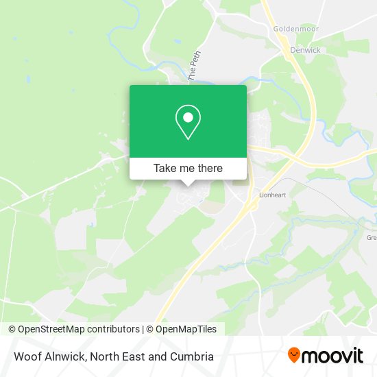 Woof Alnwick map