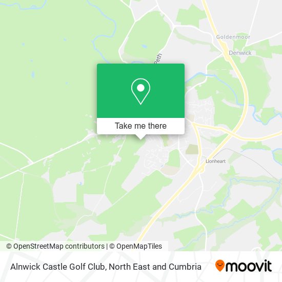 Alnwick Castle Golf Club map