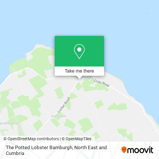 The Potted Lobster Bamburgh map