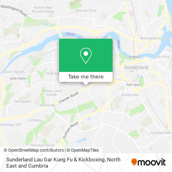 Sunderland Lau Gar Kung Fu & Kickboxing map