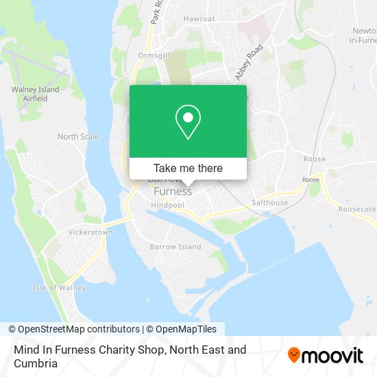 Mind In Furness Charity Shop map