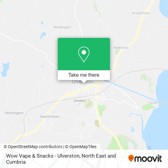 Wow Vape & Snacks - Ulverston map