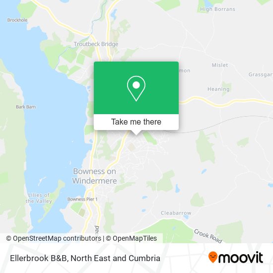 Ellerbrook B&B map