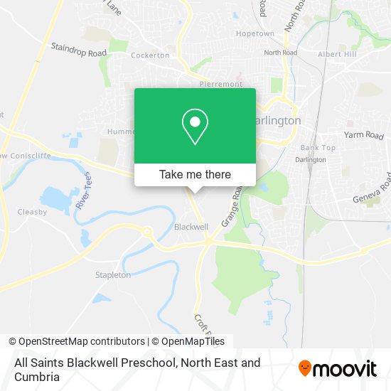 All Saints Blackwell Preschool map