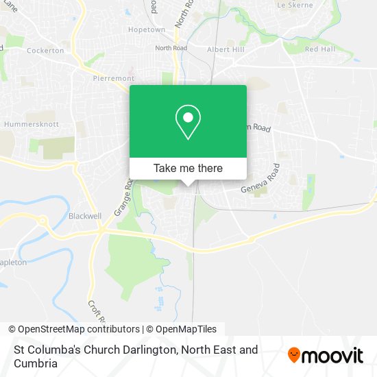 St Columba's Church Darlington map