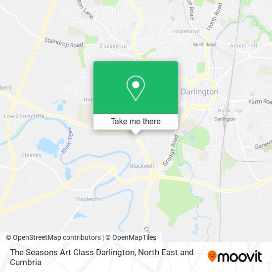 The Seasons Art Class Darlington map