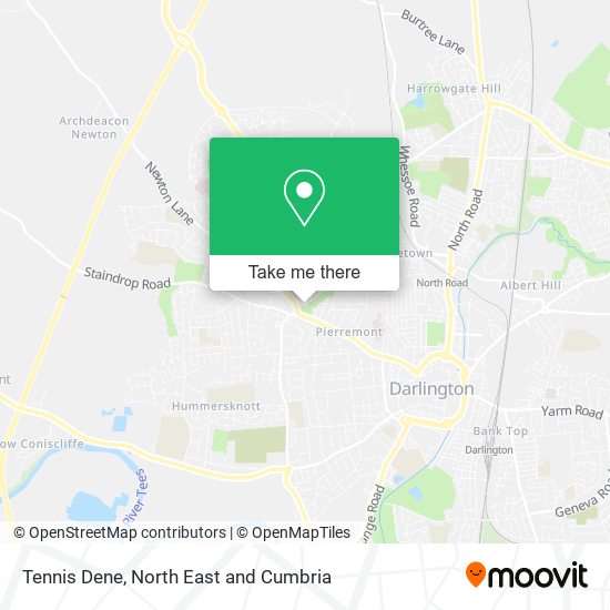Tennis Dene map