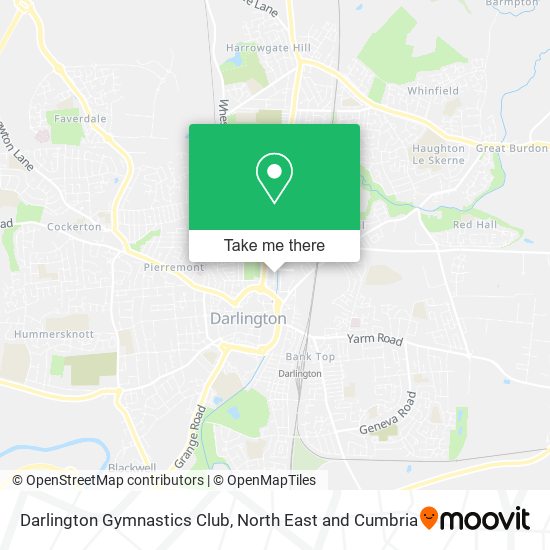 Darlington Gymnastics Club map
