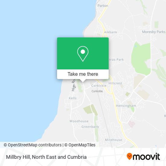 Millbry Hill map