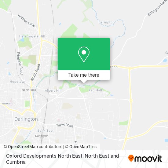 Oxford Developments North East map