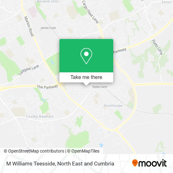 M Williams Teesside map