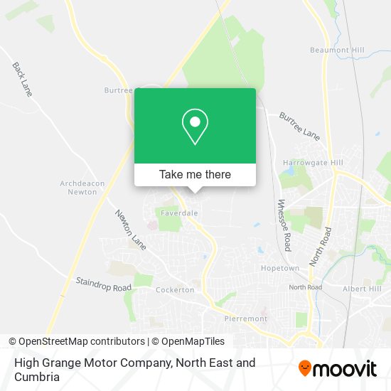 High Grange Motor Company map