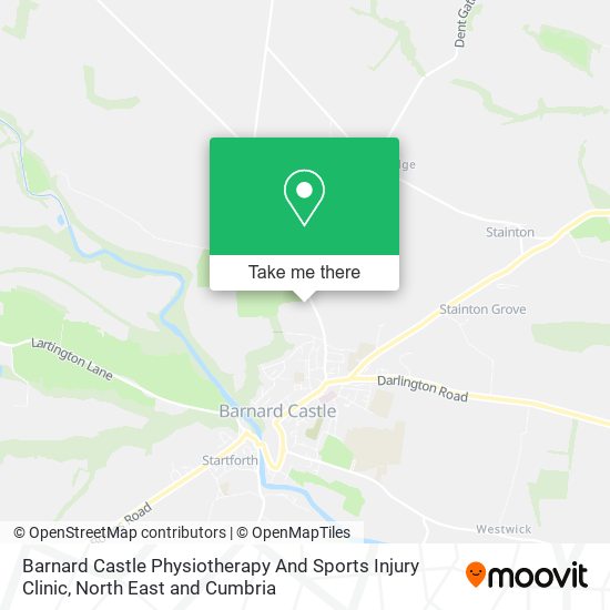 Barnard Castle Physiotherapy And Sports Injury Clinic map