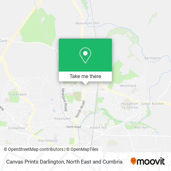 Canvas Prints Darlington map