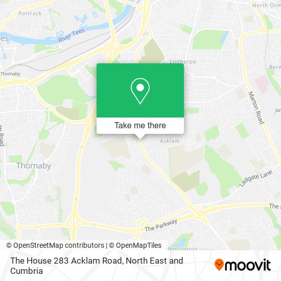 The House 283 Acklam Road map