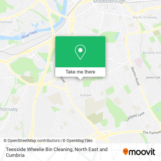 Teesside Wheelie Bin Cleaning map