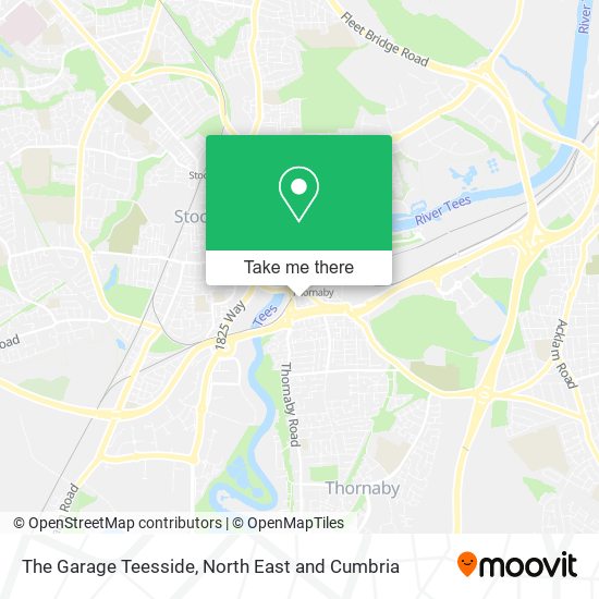 The Garage Teesside map
