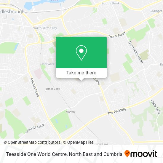 Teesside One World Centre map