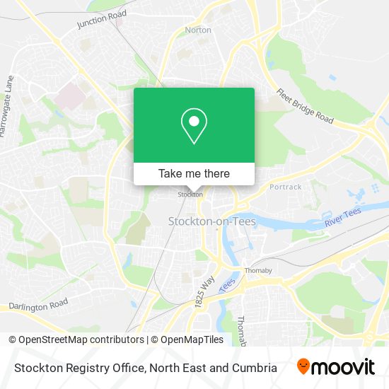 Stockton Registry Office map