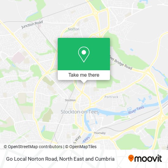 Go Local Norton Road map