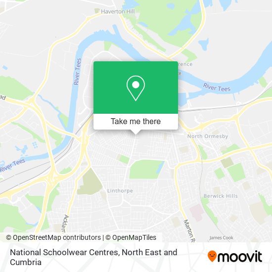National Schoolwear Centres map