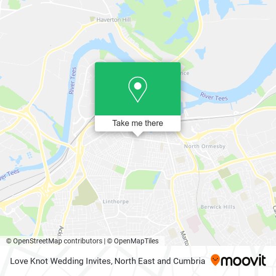 Love Knot Wedding Invites map