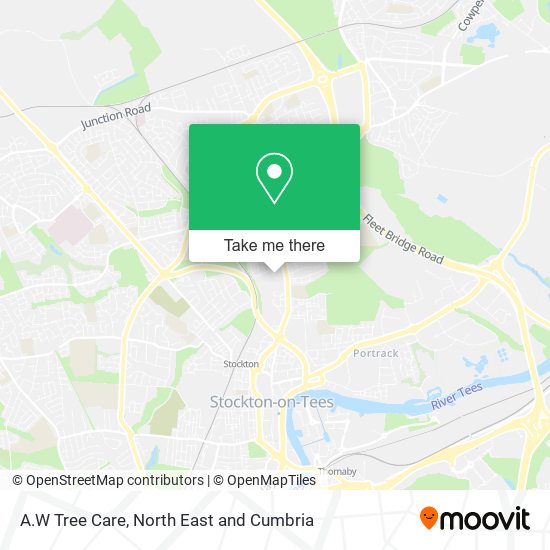 A.W Tree Care map