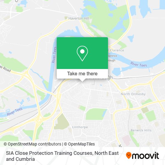 SIA Close Protection Training Courses map