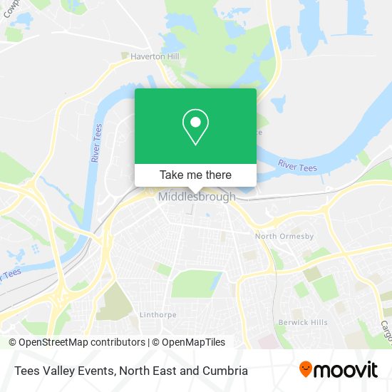 Tees Valley Events map