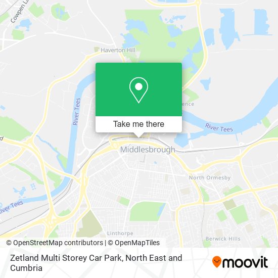 Zetland Multi Storey Car Park map