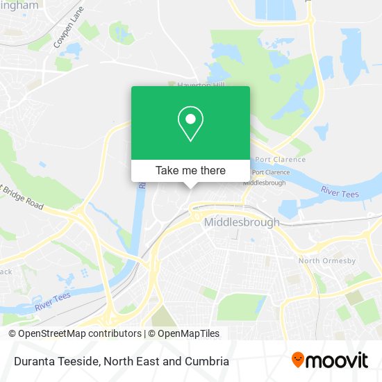 Duranta Teeside map