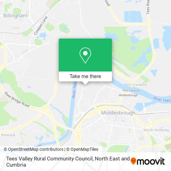 Tees Valley Rural Community Council map