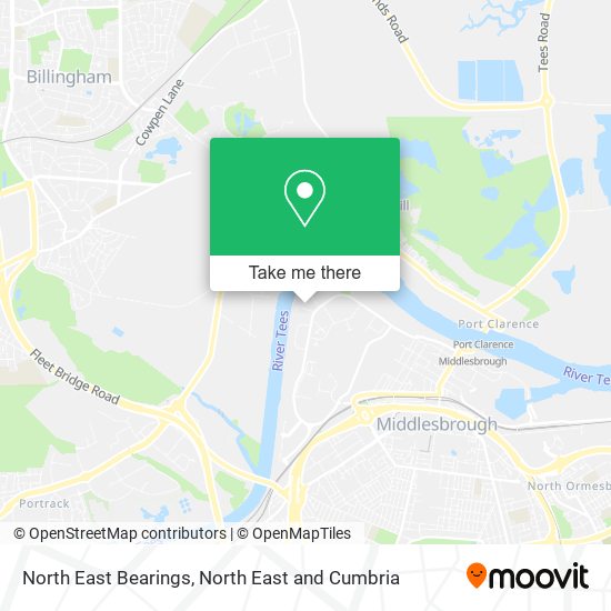 North East Bearings map