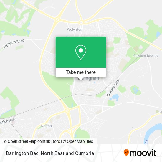 Darlington Bac map