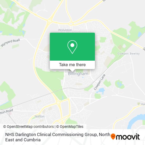 NHS Darlington Clinical Commissioning Group map