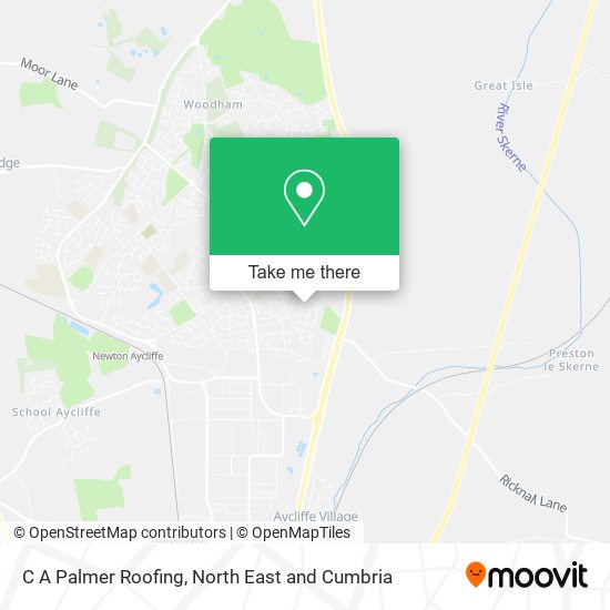 C A Palmer Roofing map