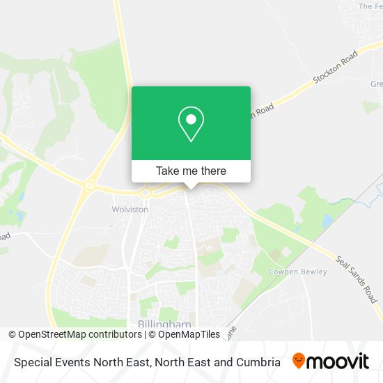Special Events North East map