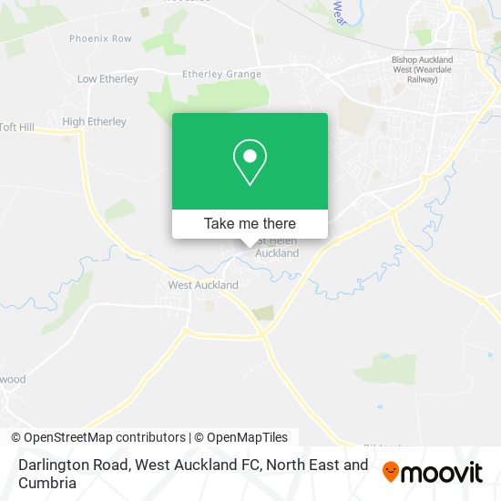 Darlington Road, West Auckland FC map