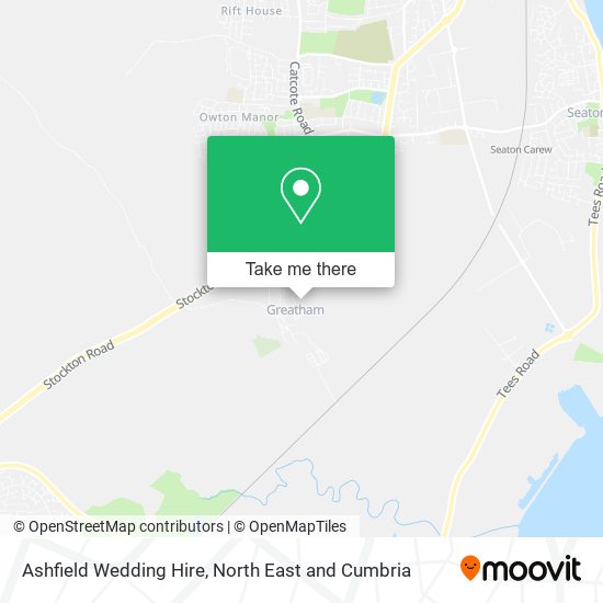 Ashfield Wedding Hire map
