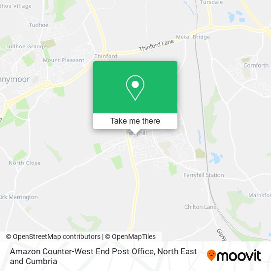 Amazon Counter-West End Post Office map
