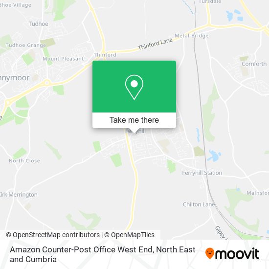 Amazon Counter-Post Office West End map