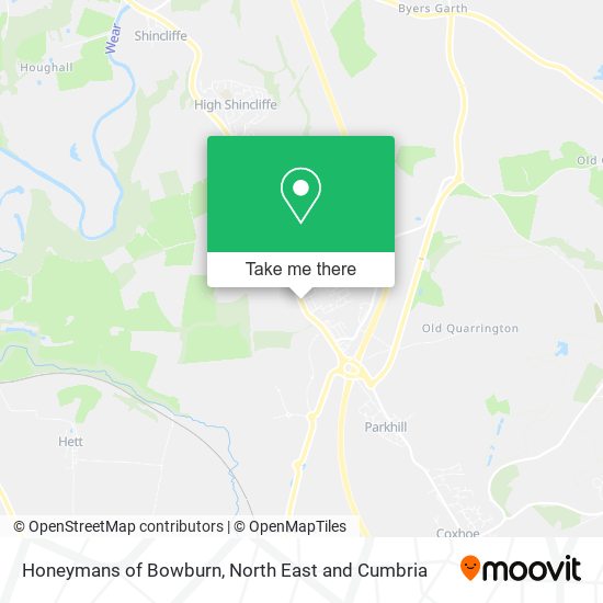 Honeymans of Bowburn map