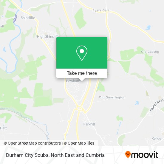 Durham City Scuba map