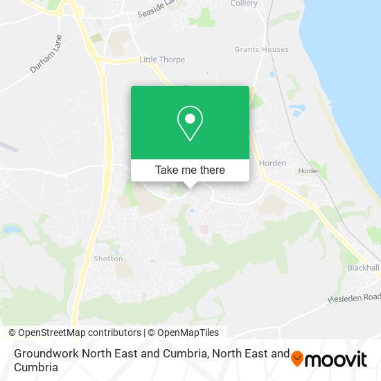 Groundwork North East and Cumbria map