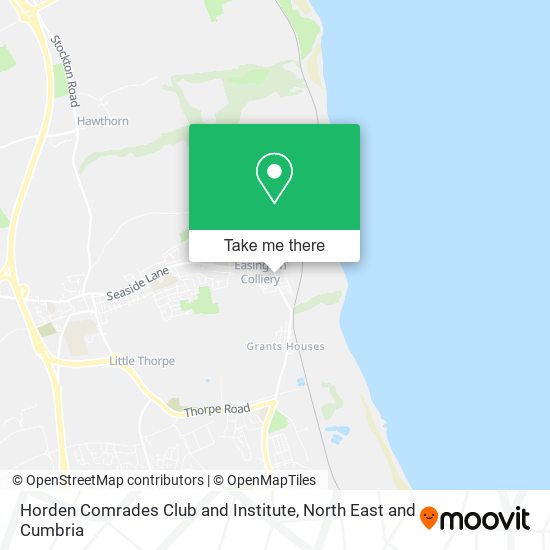 Horden Comrades Club and Institute map
