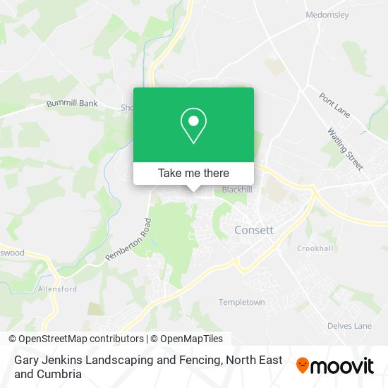 Gary Jenkins Landscaping and Fencing map