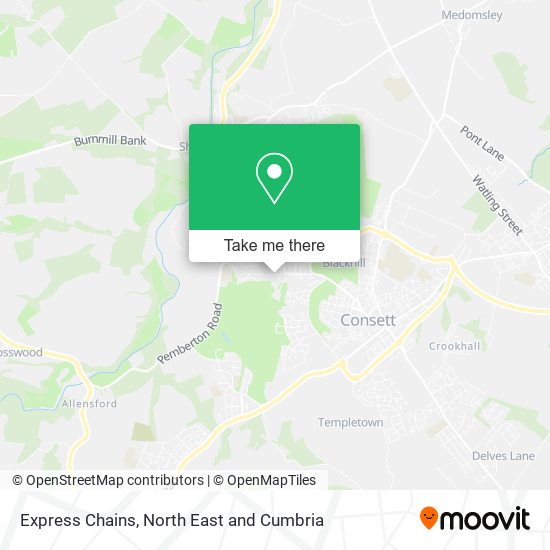 Express Chains map