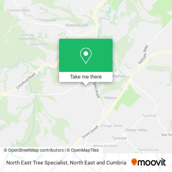 North East Tree Specialist map