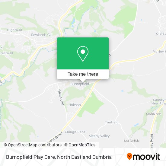 Burnopfield Play Care map