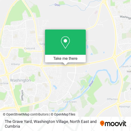 The Grave Yard, Washington Village map